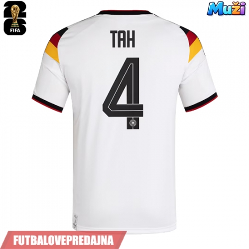 Lacne Muži Futbalové dres Nemecko Jonathan Tah #4 MS 2026 Krátky Rukáv - Domáci